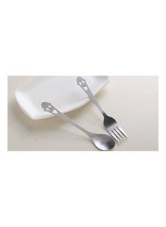 Smile 2-Piece Fork And Spoon Set Silver  - Image 2