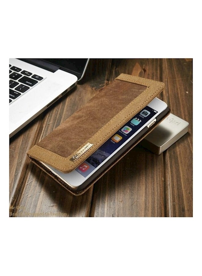 Protective Wallet Card Case Cover For Apple iPhone 6S Plus Brown - v1561522437/N23320177A_4