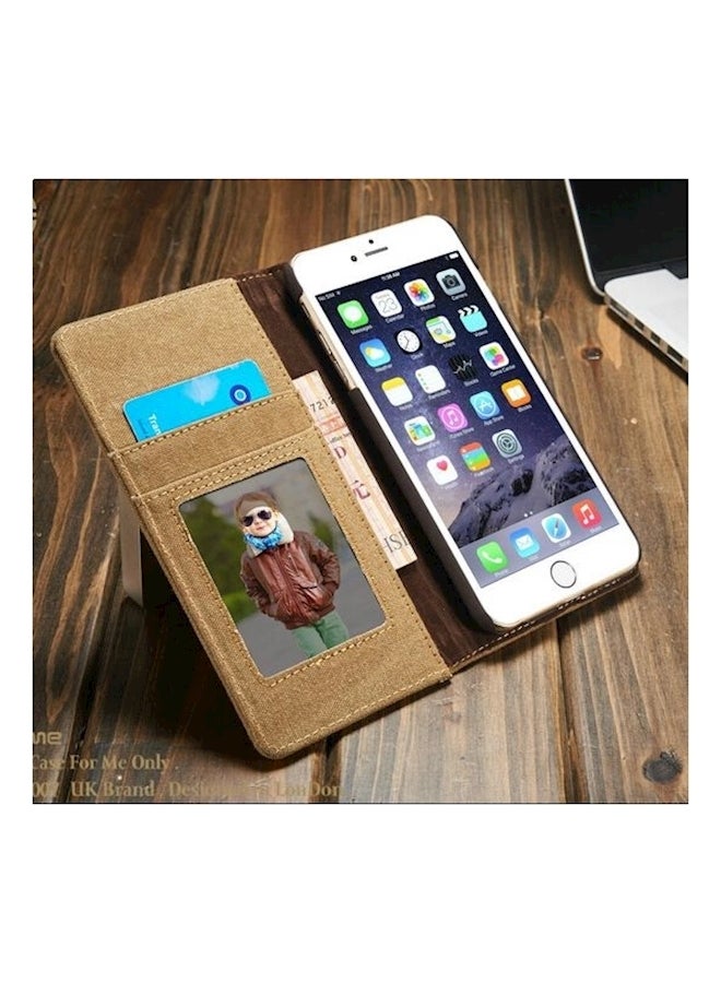 Protective Wallet Card Case Cover For Apple iPhone 6S Plus Brown - v1561522439/N23320177A_5