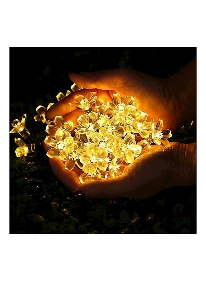 شريط إضاءة على يعمل بالطاقة الشمسية مؤلف من 50 ضوء LED على شكل أزهار متفتحة متعدد الألوان - Image 4