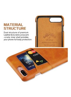 Protective Wallet Card Case Cover For  Apple iPhone 8 Plus Brown - v1561523313/N23429459A_4