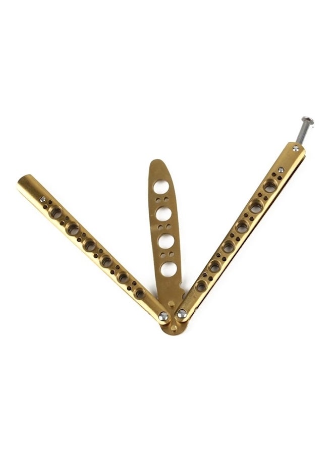 Butterfly Metal Comb Knife Training Tool Gold - Image 2
