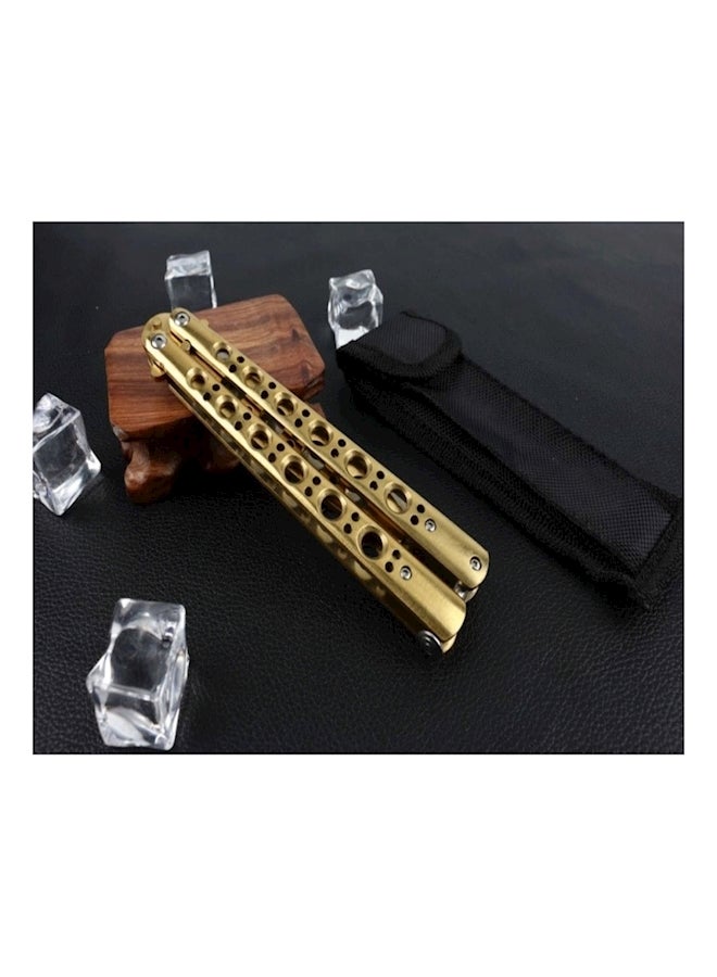 Butterfly Metal Comb Knife Training Tool Gold - Image 5