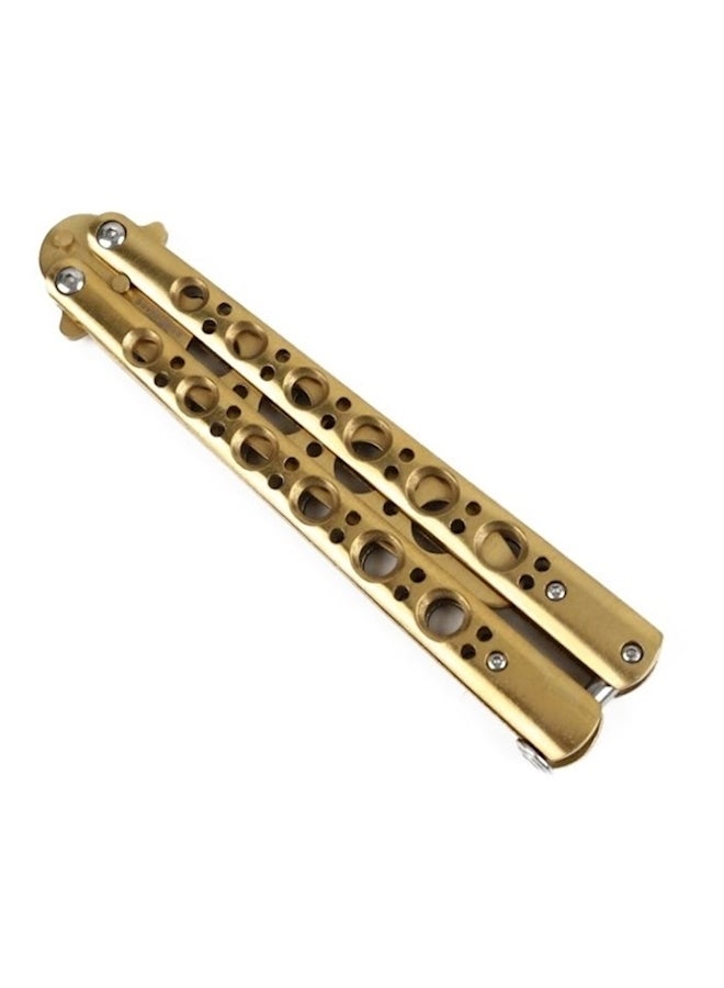 Butterfly Metal Comb Knife Training Tool Gold - Image 3