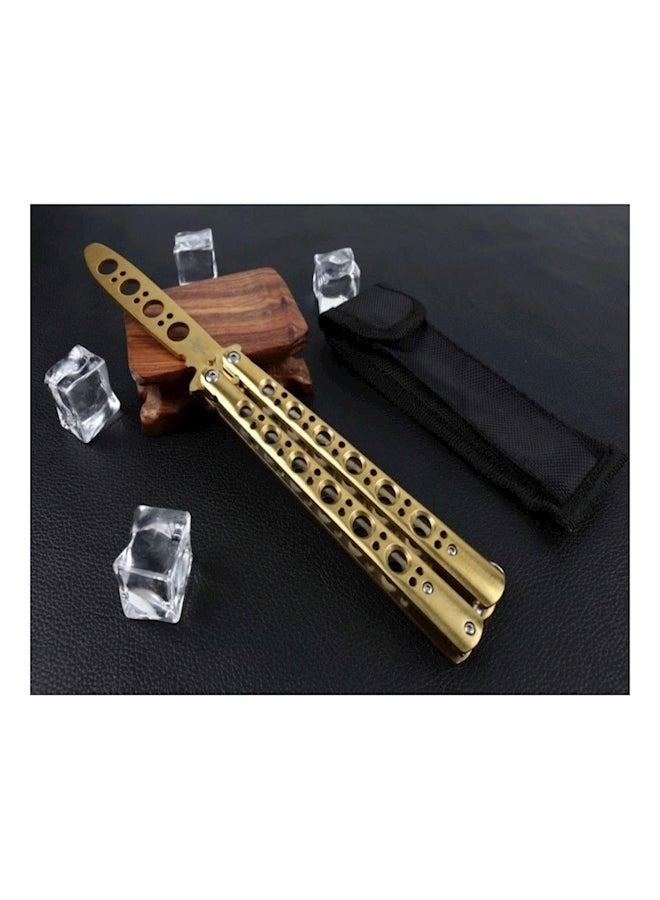Butterfly Metal Comb Knife Training Tool Gold - Image 4