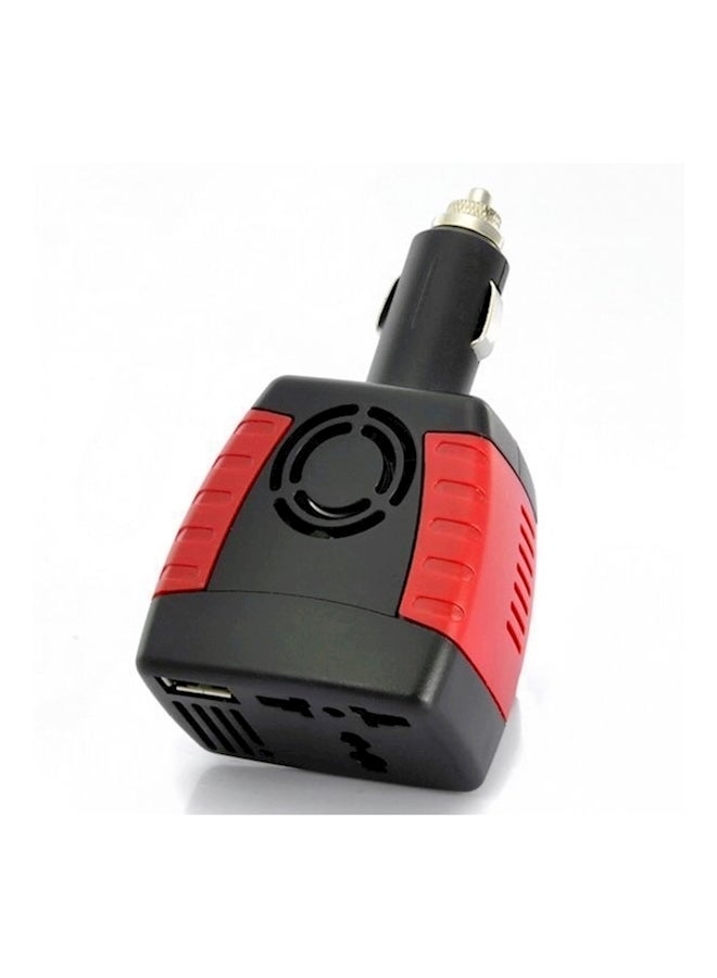 شاحن سيارة منفذ USB أسود/أحمر - Image 2