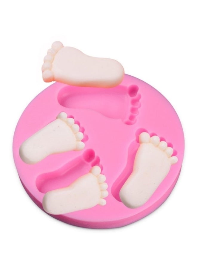 Small Feet Shaped Cake Mold Pink - Image 3