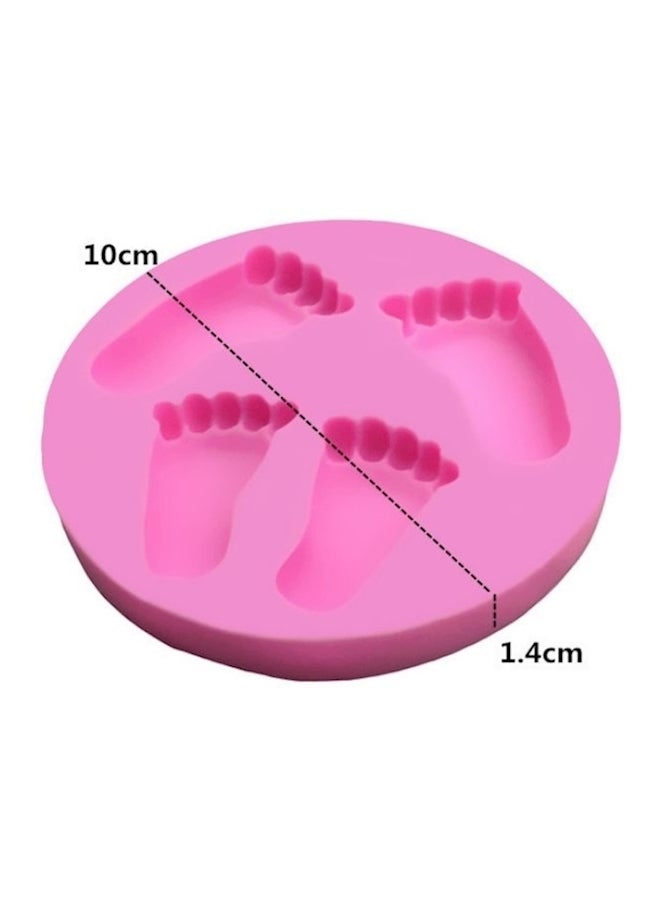 Small Feet Shaped Cake Mold Pink - Image 2