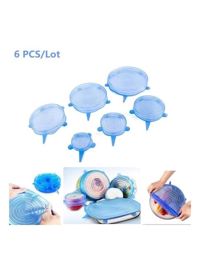 6-Piece Stretch Lids Blue 6-Piece  - Image 5