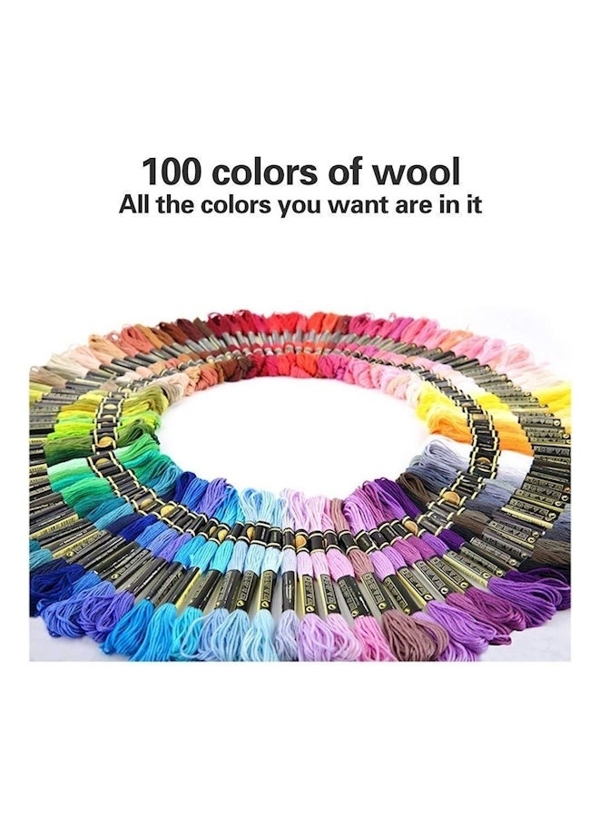 MoonmenTool - Embroidery Patterns Punch Needle Kit Craft Tool Embroidery Pen Set Multi Color - Image 1