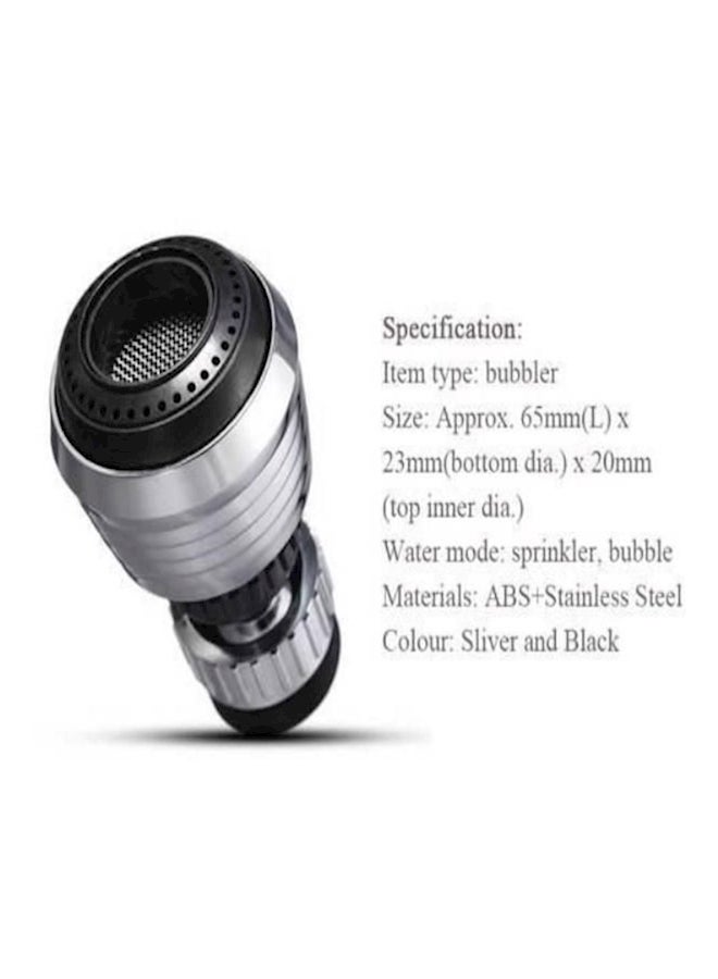360 Rotate Nozzle Filter Diffuser Gun Metal Grey