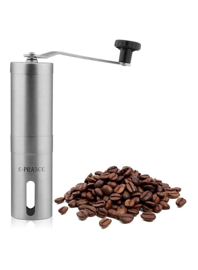 E PRANCE - Stainless Steel Handmade Mill Coffee Grinder Silver/Black 19centimeter - Image 1