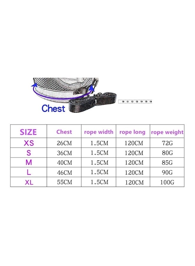 Reflective Chest Harness With Leash Red 36cm - Image 2