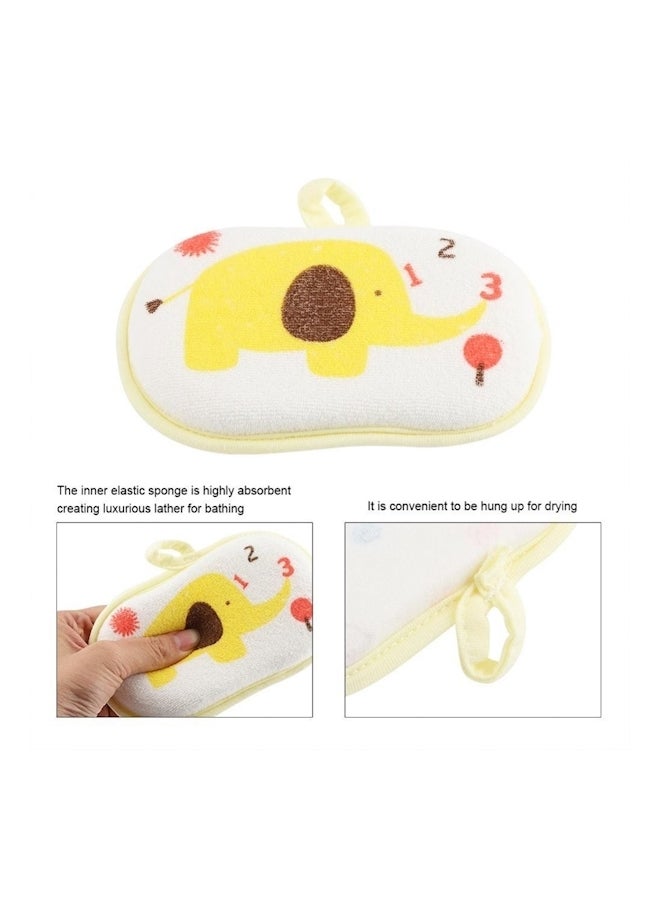 Generic - Elephant Printed Cotton Bath Brush Shower Sponge - Image 1