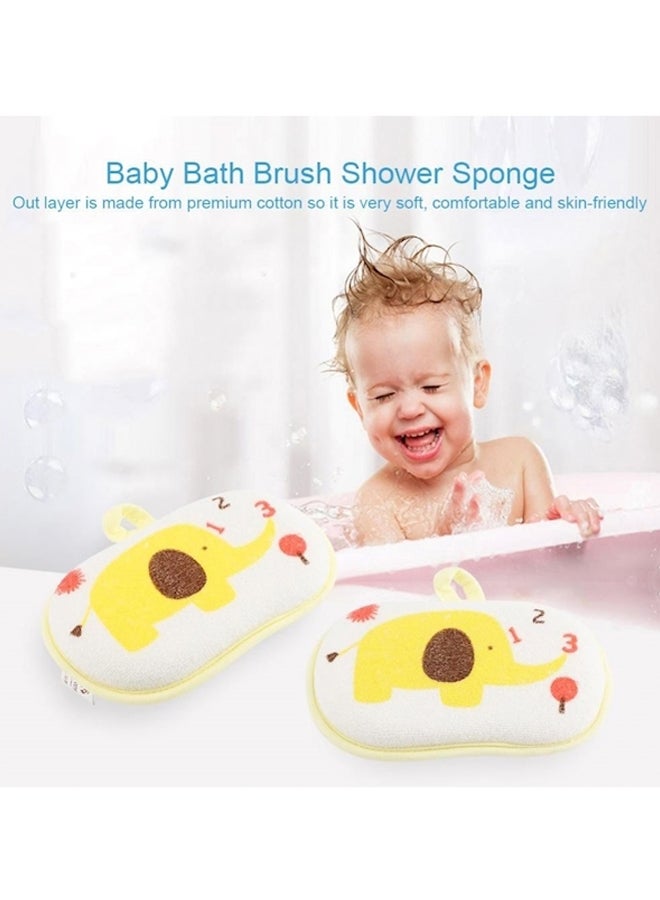 Generic - Elephant Printed Cotton Bath Brush Shower Sponge - Image 1