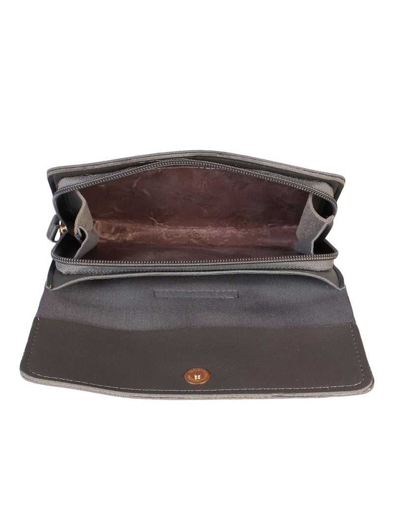 LONDON FASHION Trendy Fashion Clutch Dark Grey  - Image 4