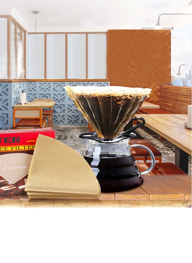 40-Piece Heat-Resistant Paper V-Shape House Hold Coffee Filter Cup Set Clear 11.5x11.5x10cm - Image 2