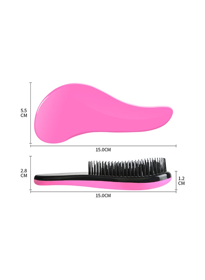 فرشاة ومشط لتدليك وإزالة شعر الحيوانات الأليفة وردي/أسود 5.9x2.2بوصة - Image 3