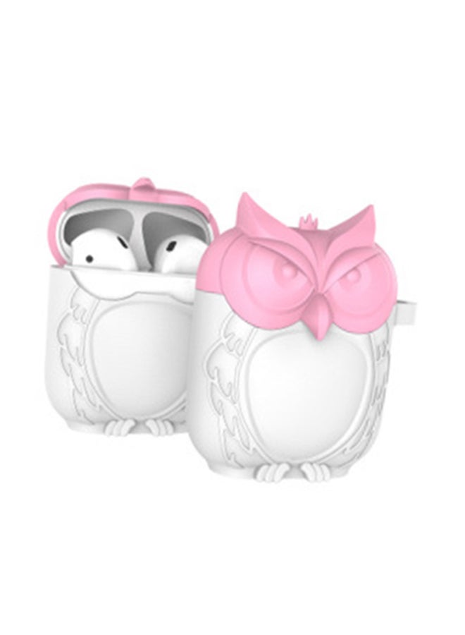 Cool Baby Protective Charging Owl Case Cover For Apple AirPods Pink/White - Image 2