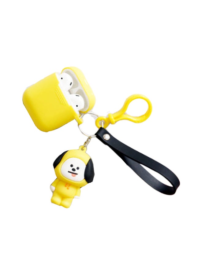 Cool Baby BTS Apple AirPods Case Keychain Yellow/Black - Image 2