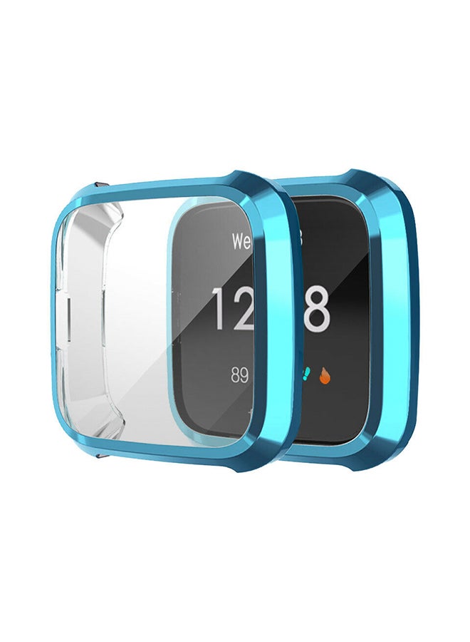 EHOME Slim Full Screen Protector Protect Frame Case Cover For Fitbit Versa Lite Watch Blue - Image 1