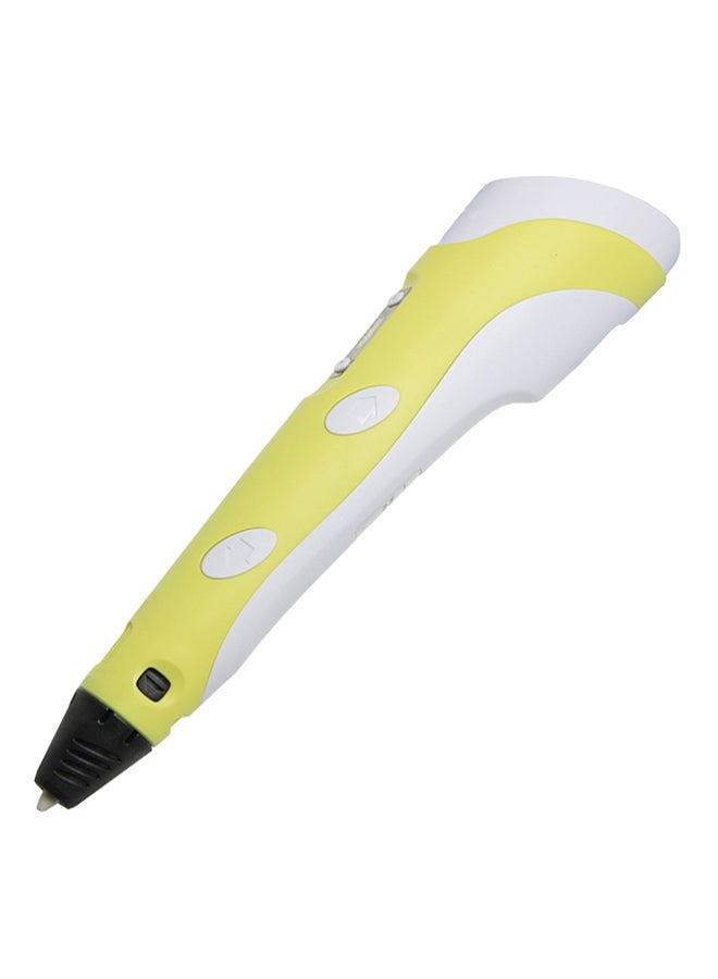 قلم طباعة ثلاثي الأبعاد مزود بشاشة LED أصفر - Image 1