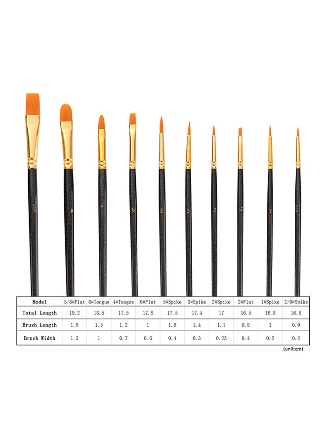 50-Piece Paint Brush Set Black - Image 3