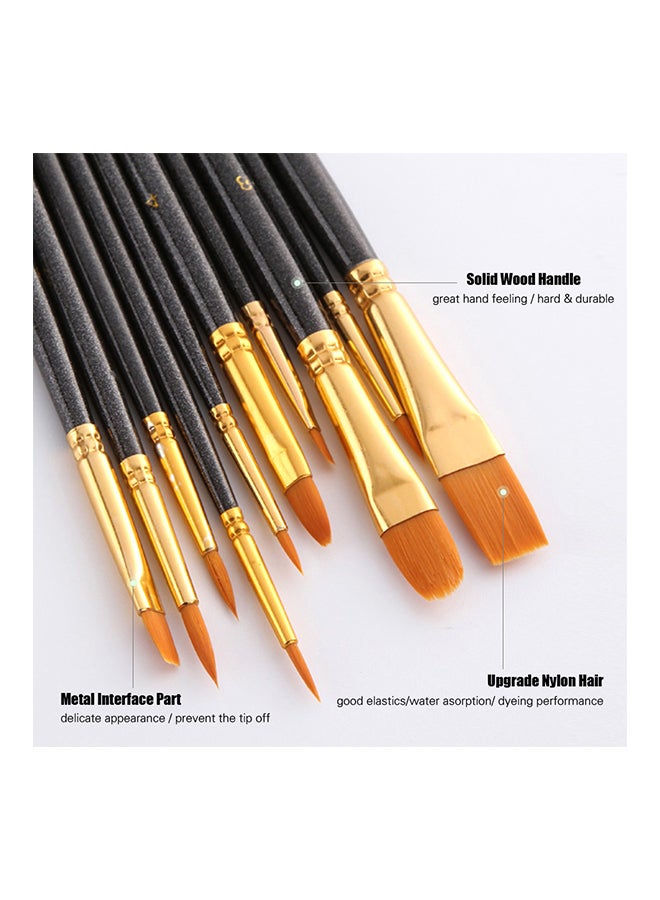 50-Piece Paint Brush Set Black - Image 2