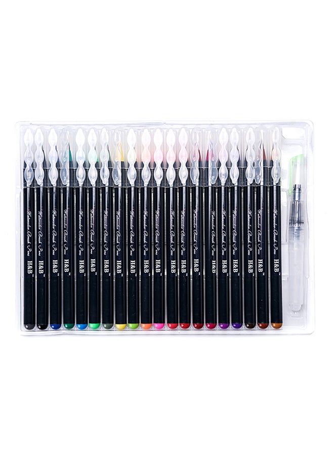 H&B 20-Piece Watercolour Brush Pen Set Multicolour  - Image 2