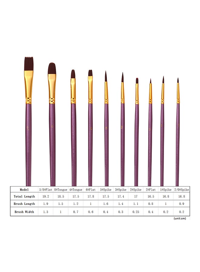 50-Piece Paint Brush Set Purple - Image 2