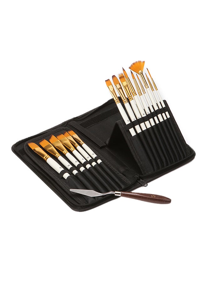 Multipurpose Painting Brushes With Storage Case Set Pearl White - Image 1