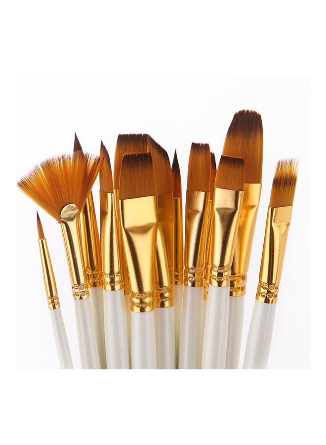 Multipurpose Painting Brushes With Storage Case Set Pearl White - Image 2