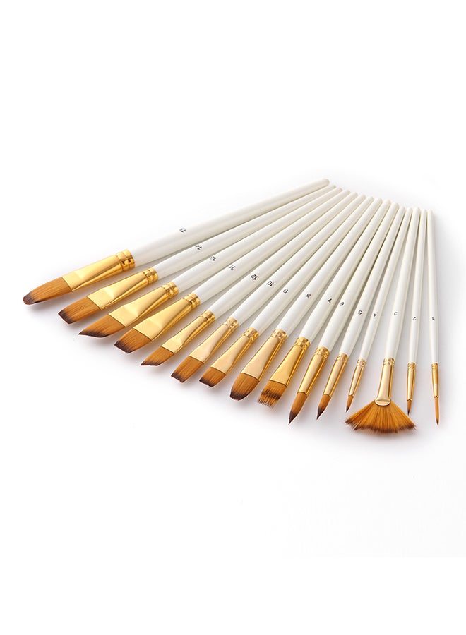 Multipurpose Painting Brushes With Storage Case Set Pearl White - Image 4