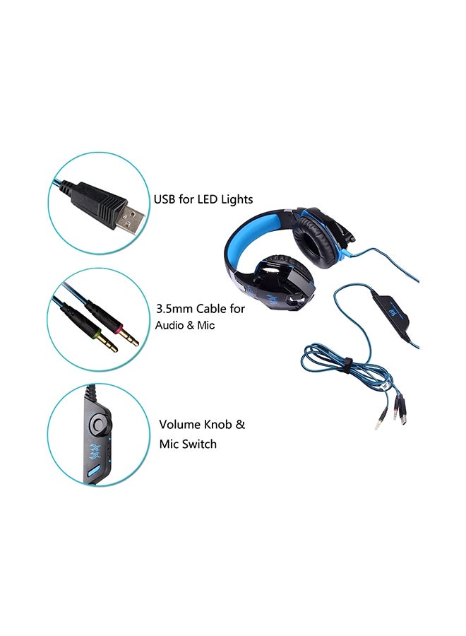 Led Light Gaming Headphone Game Headset With Mic For PC - Wired  - Image 3