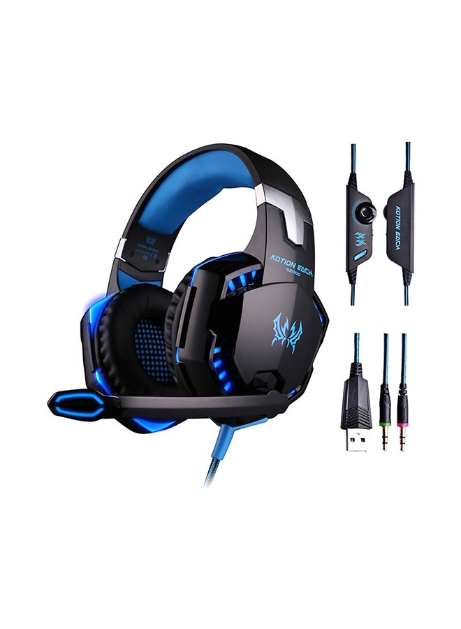 Led Light Gaming Headphone Game Headset With Mic For PC - Wired  - Image 1