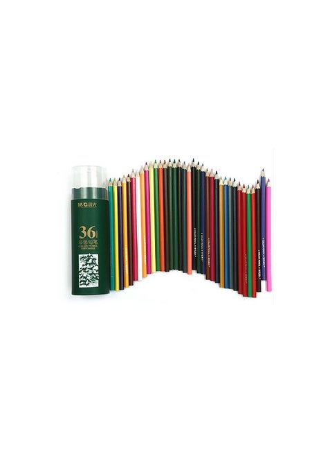 36 Pcs Wooden Colours Multicolour
