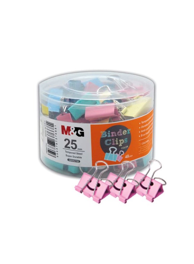 M&G 48 Pieces Pack Of Coloursed Binder Clip Beldog Multicolour