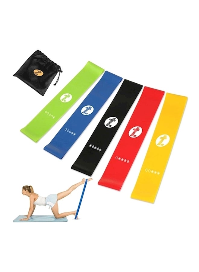 TOPLUS 5-Piece Resistance Loop Exercise Bands Set 12x12inch - Image 1