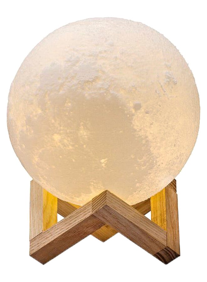 3D Magical USB LED Moon Night Bulb White 8cm - Image 1