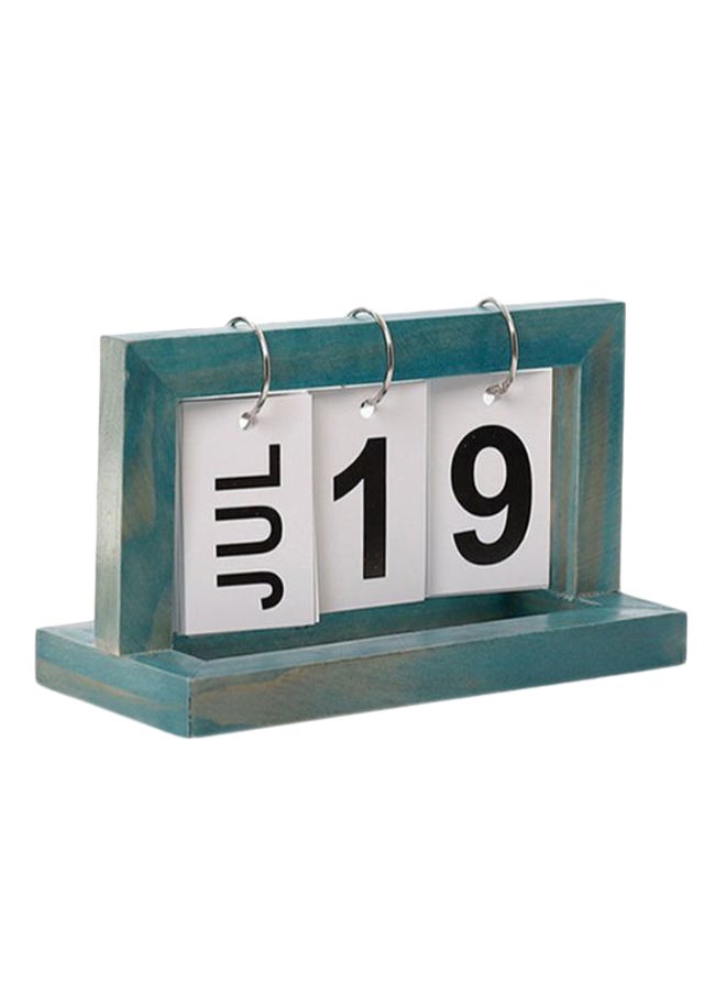 Cool Baby Wooden Table Top Calendar Blue 