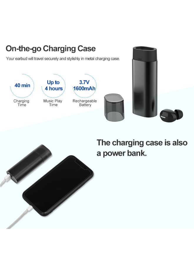 ايه اي سي سماعة إيربادز لاسلكية RS-1 مع علبة شحن أسود - Image 5