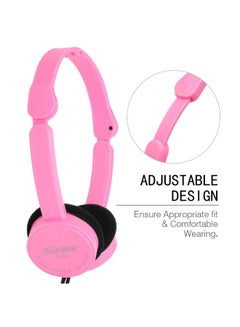 Kubite 3.5mm Wired Over-Ear Foldable Headphones Pink  - Image 2