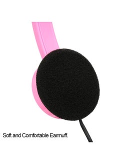 Kubite 3.5mm Wired Over-Ear Foldable Headphones Pink  - Image 3
