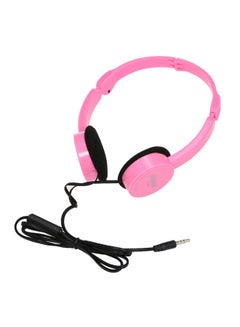 Kubite 3.5mm Wired Over-Ear Foldable Headphones Pink  - Image 4