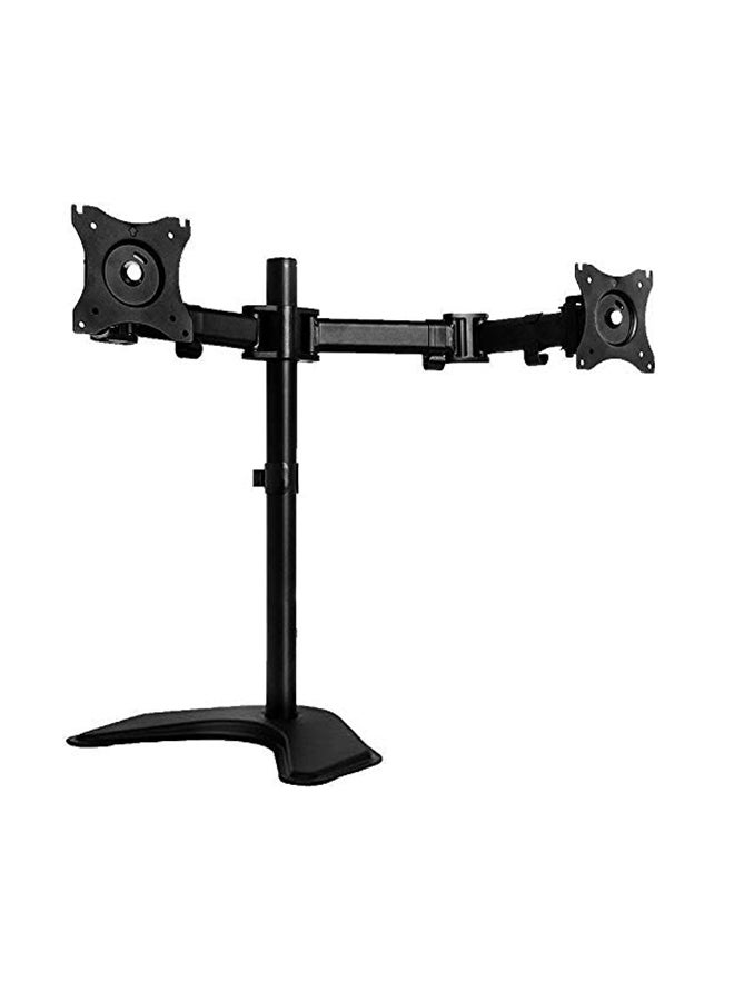 Free Standing Double Arm TV Stand Black