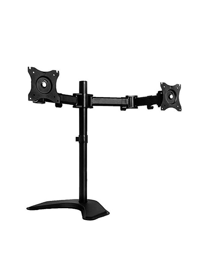Dual Monitor Desk TV Stand Black