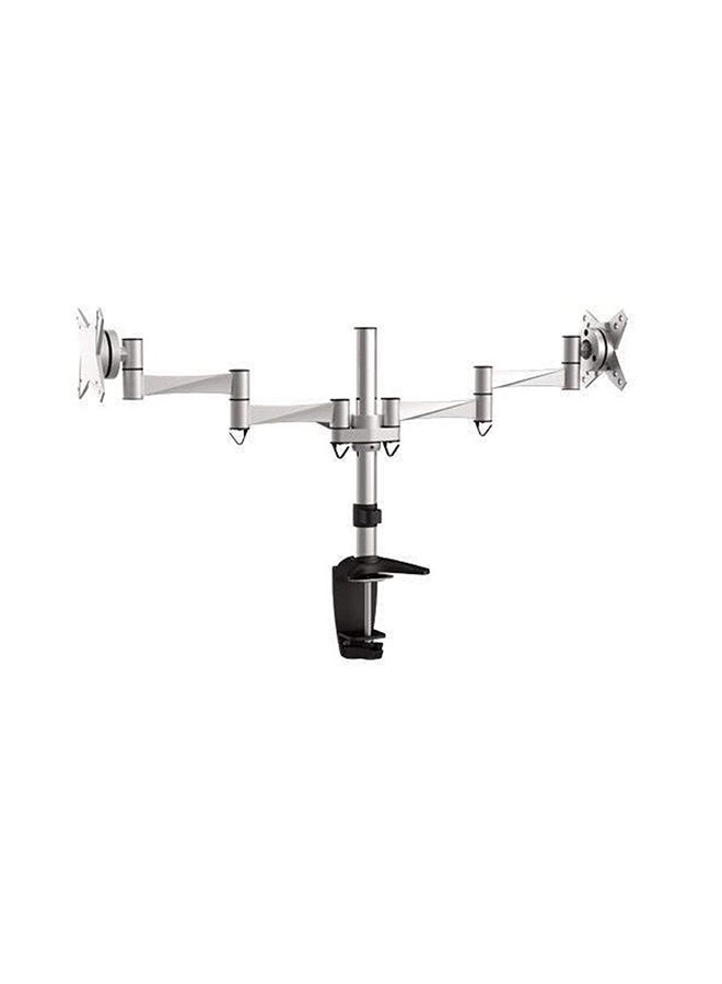 حامل تلفاز مكتبي مزدوج وقائم أسود/ فضي - Image 1