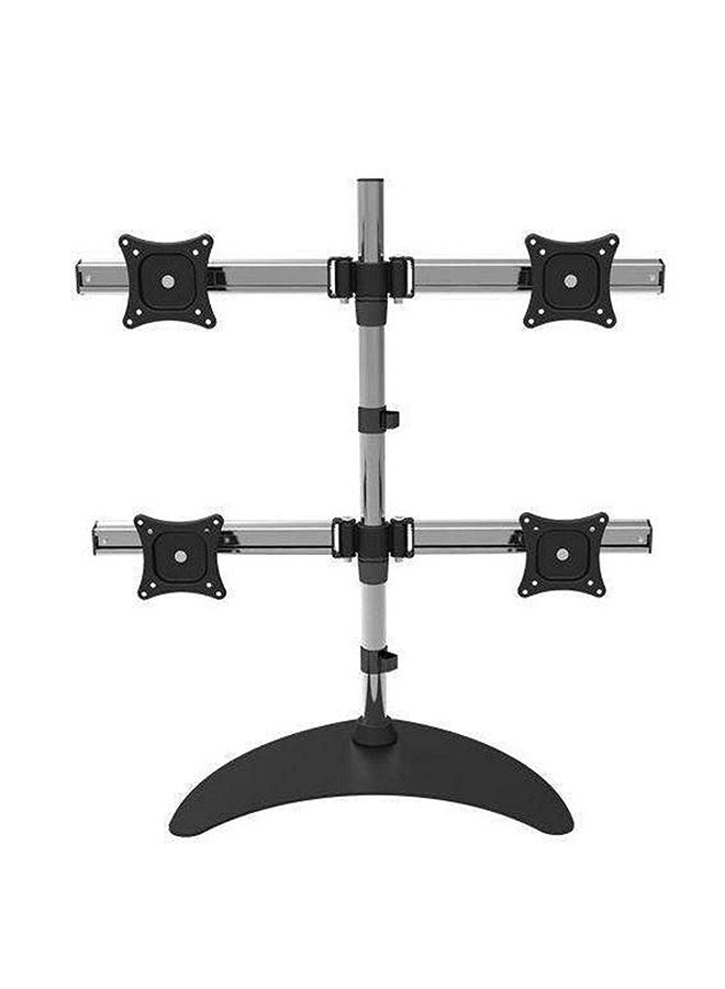 Quad Monitor Adjustable TV Stand Grey/ Grey/Black
