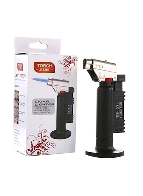 Charcoal Starter Torch Lighter Black/Silver