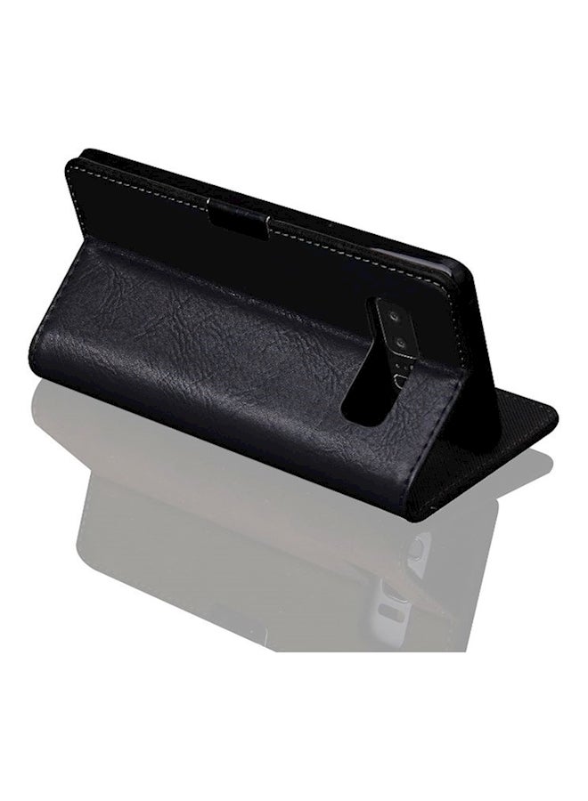 Protective Wallet Card Case Cover For Samsung Galaxy Note 8 Black  - Image 5